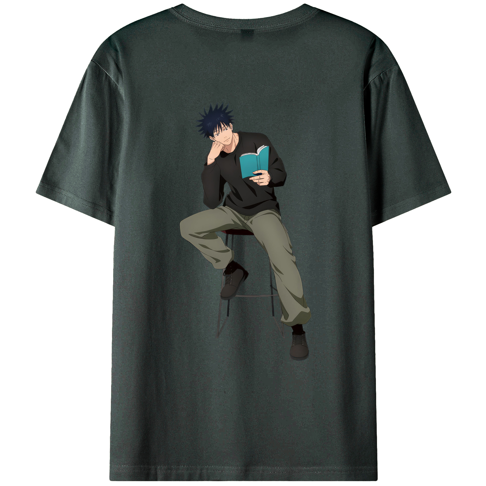 （画像用） 呪術廻戦 Jujutsu Kaisen 綿100％ メンズ半袖Tシャツ（バックプリント） 通気性